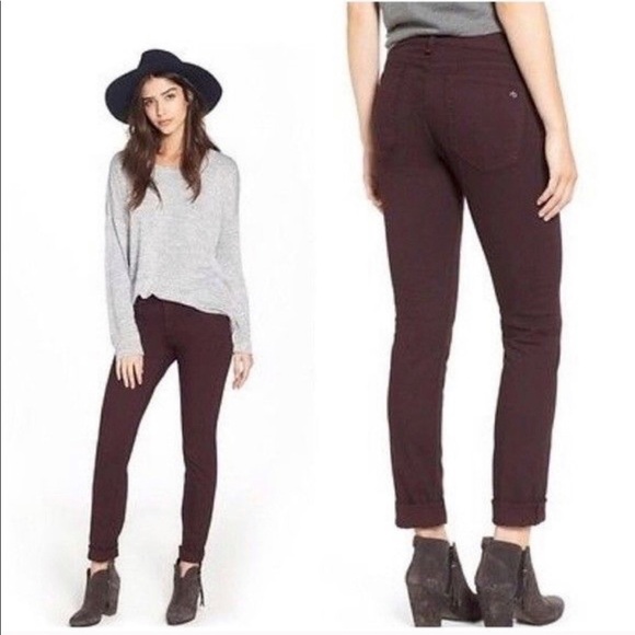 Rag & Bone The Dre Jeans in Aged Wine 26 - Picture 1 of 6